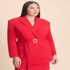 Belted Ponte Blazer image number null