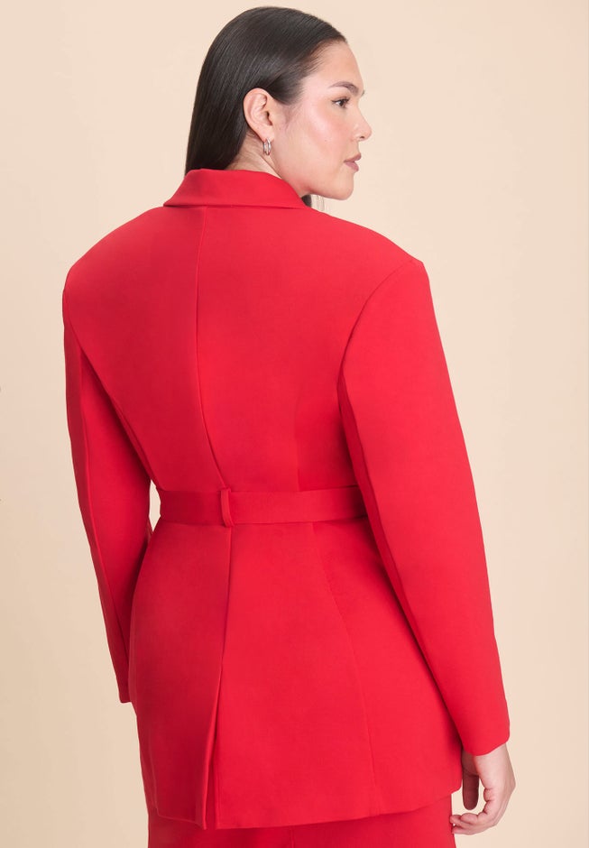 Belted Ponte Blazer image number 2