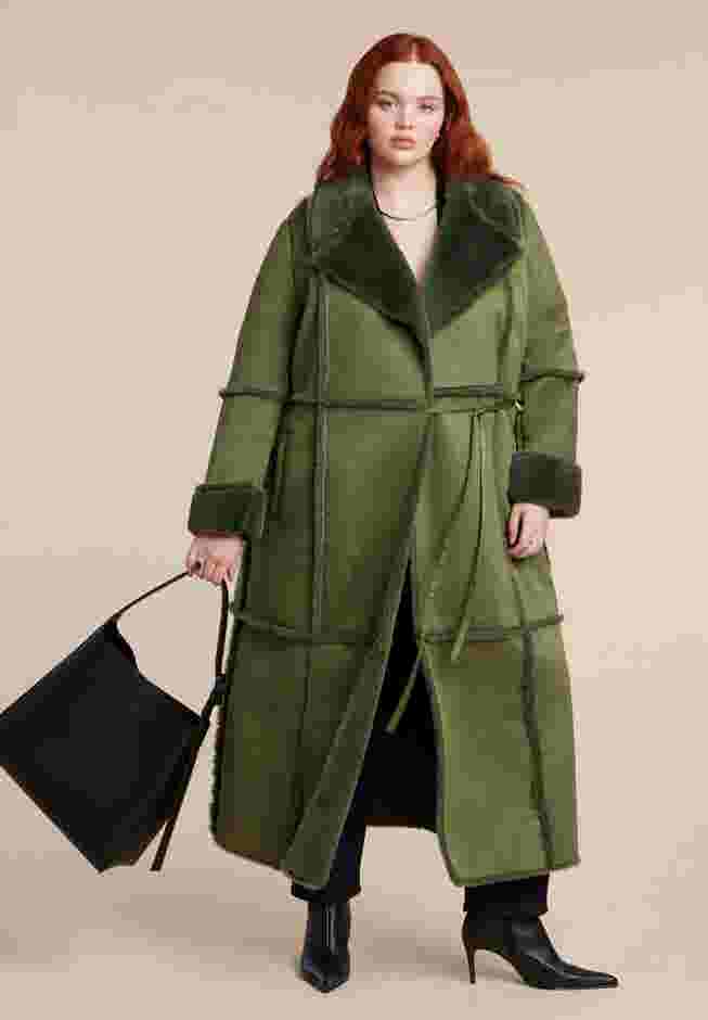 Long Sherpa Lined Coat image number 1