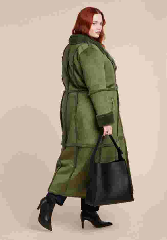 Long Sherpa Lined Coat image number 3