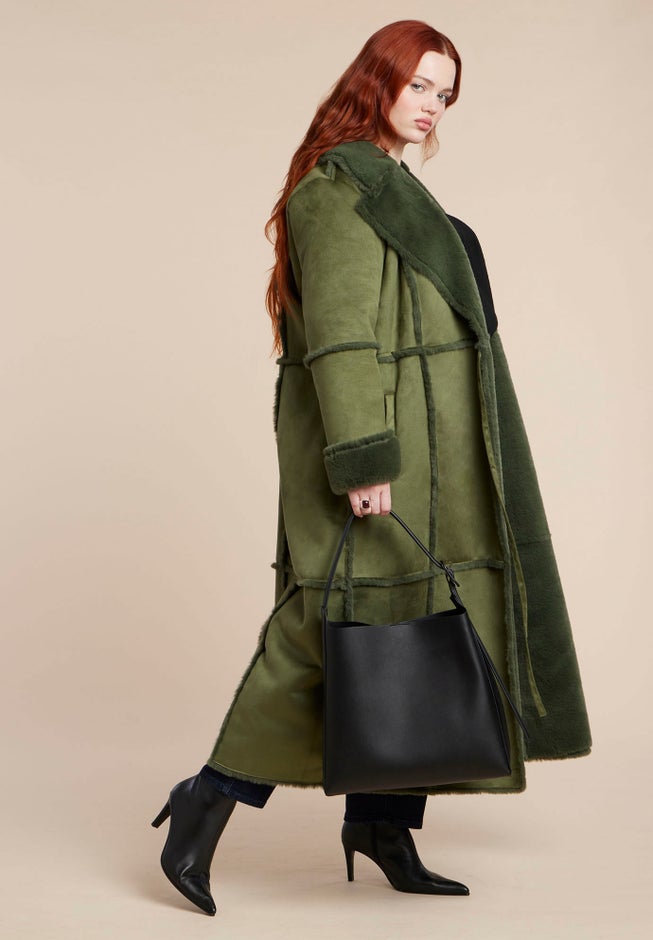 Long Sherpa Lined Coat image number 4