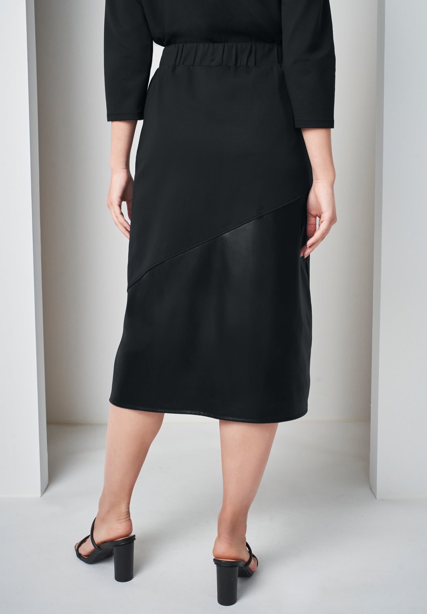 Mixed Media Midi Skirt image number 2