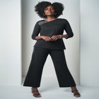 Mixed Media Wide Leg Pant image number null