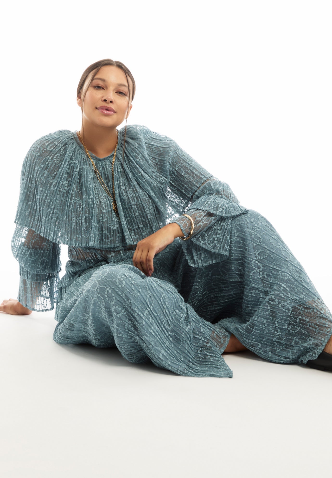 Lace Wide-Leg Pants image number 2