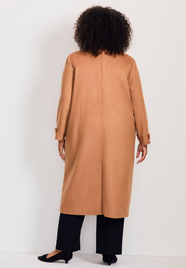 Funnel Neck Long Coat image number 1