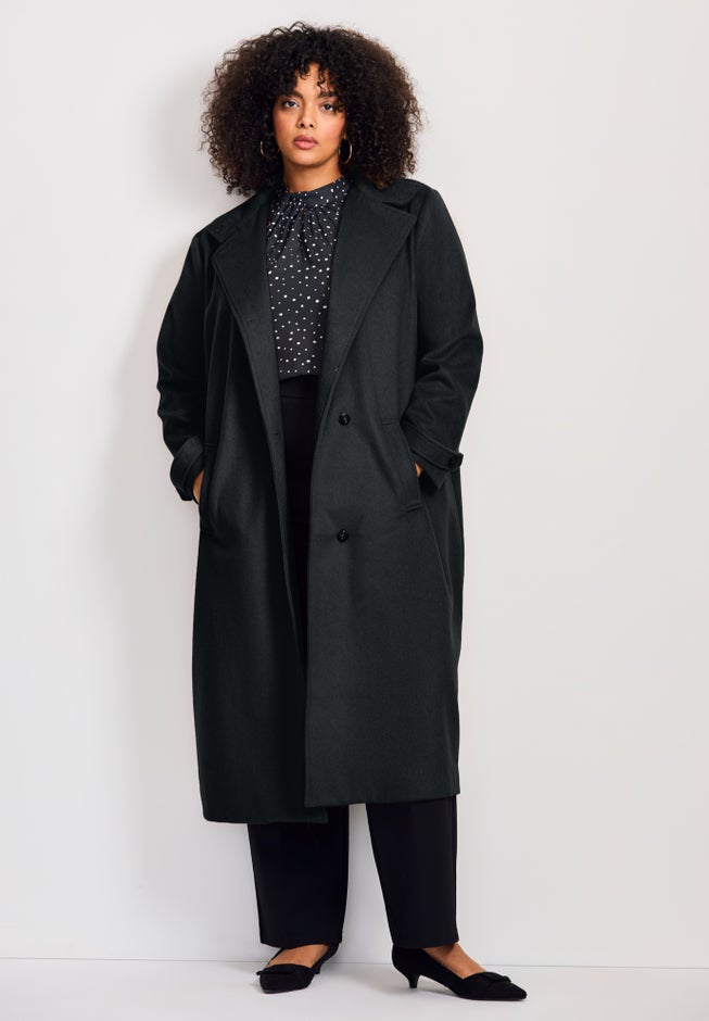 Funnel Neck Long Coat image number 0