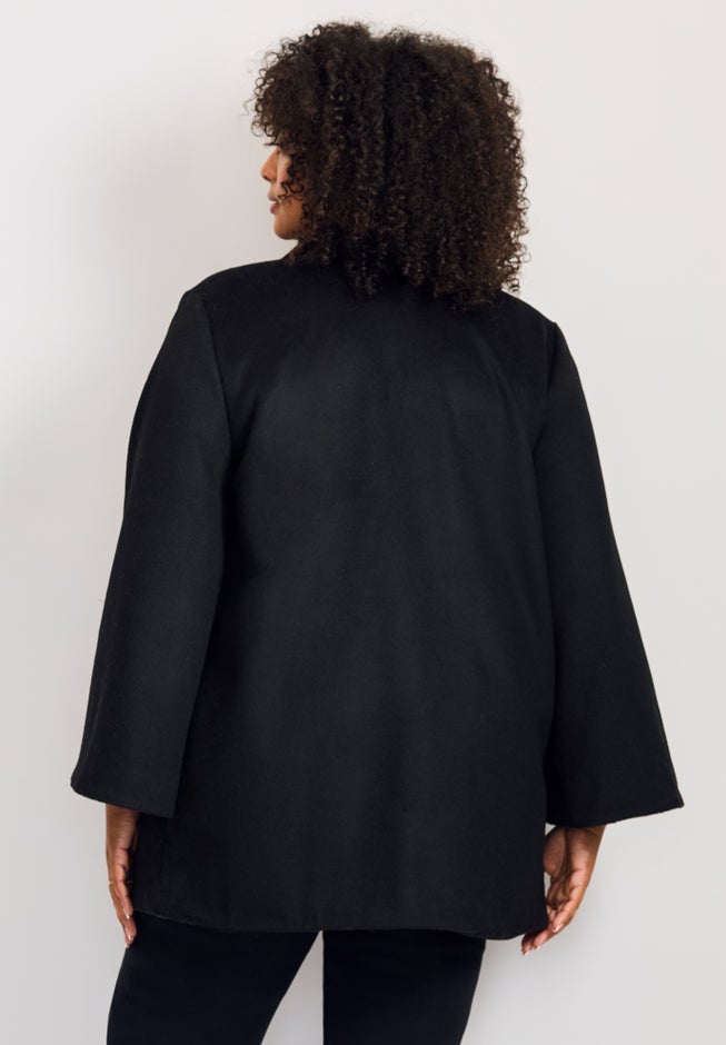 Brushed Wool Cape Coat image number 1