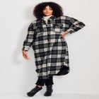 Brushed Long Shirt Jacket image number null