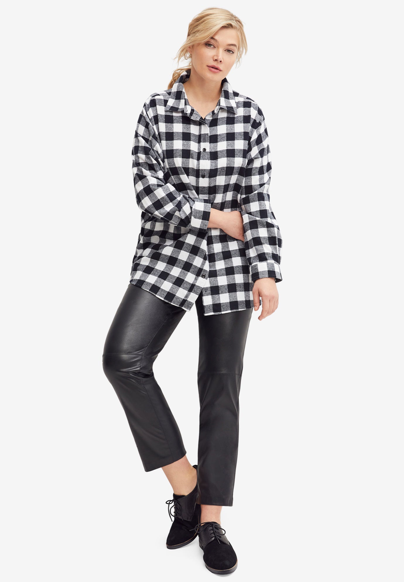 Faux Leather Trousers image number 2