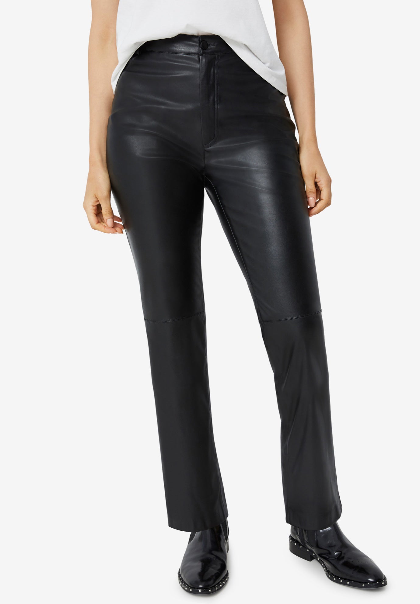 Faux Leather Trousers image number 0