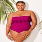 Fringe Bandeau One Piece Swimsuit image number null