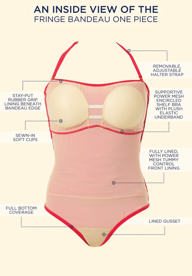 Fringe Bandeau One Piece Swimsuit image number 6