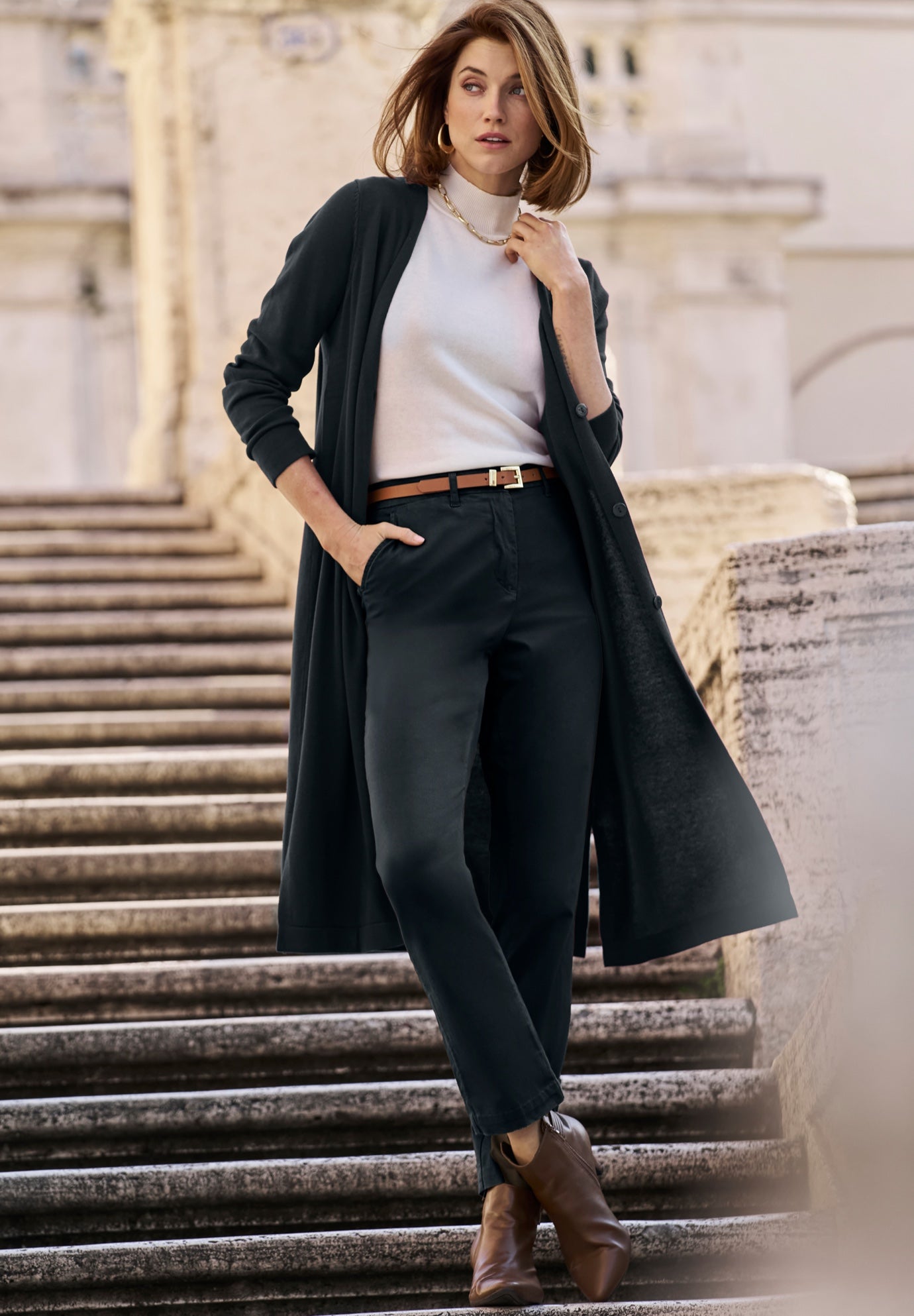 Stretch Cotton Chino Straight Leg Pant image number 1