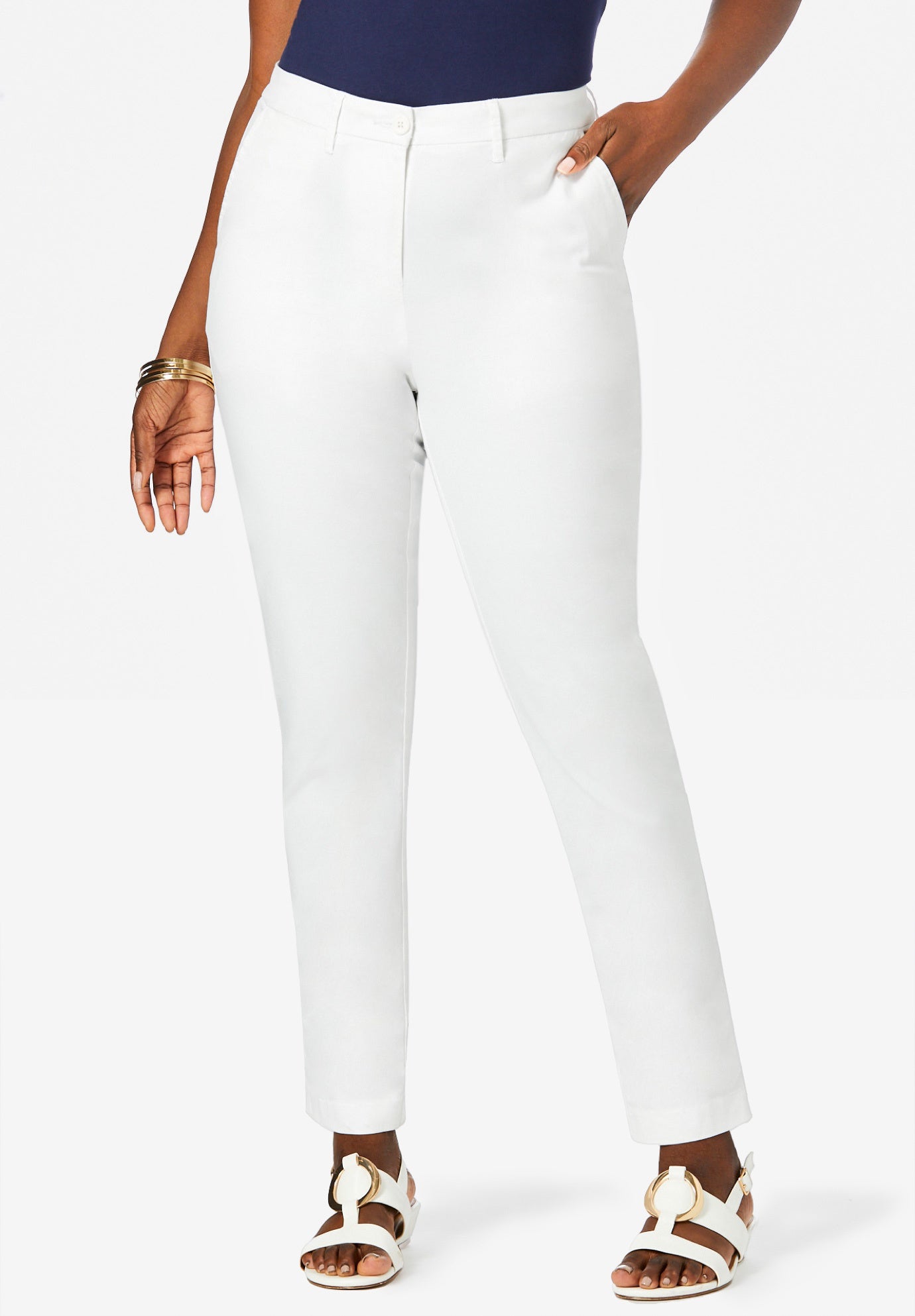 Stretch Cotton Chino Straight Leg Pant image number 0