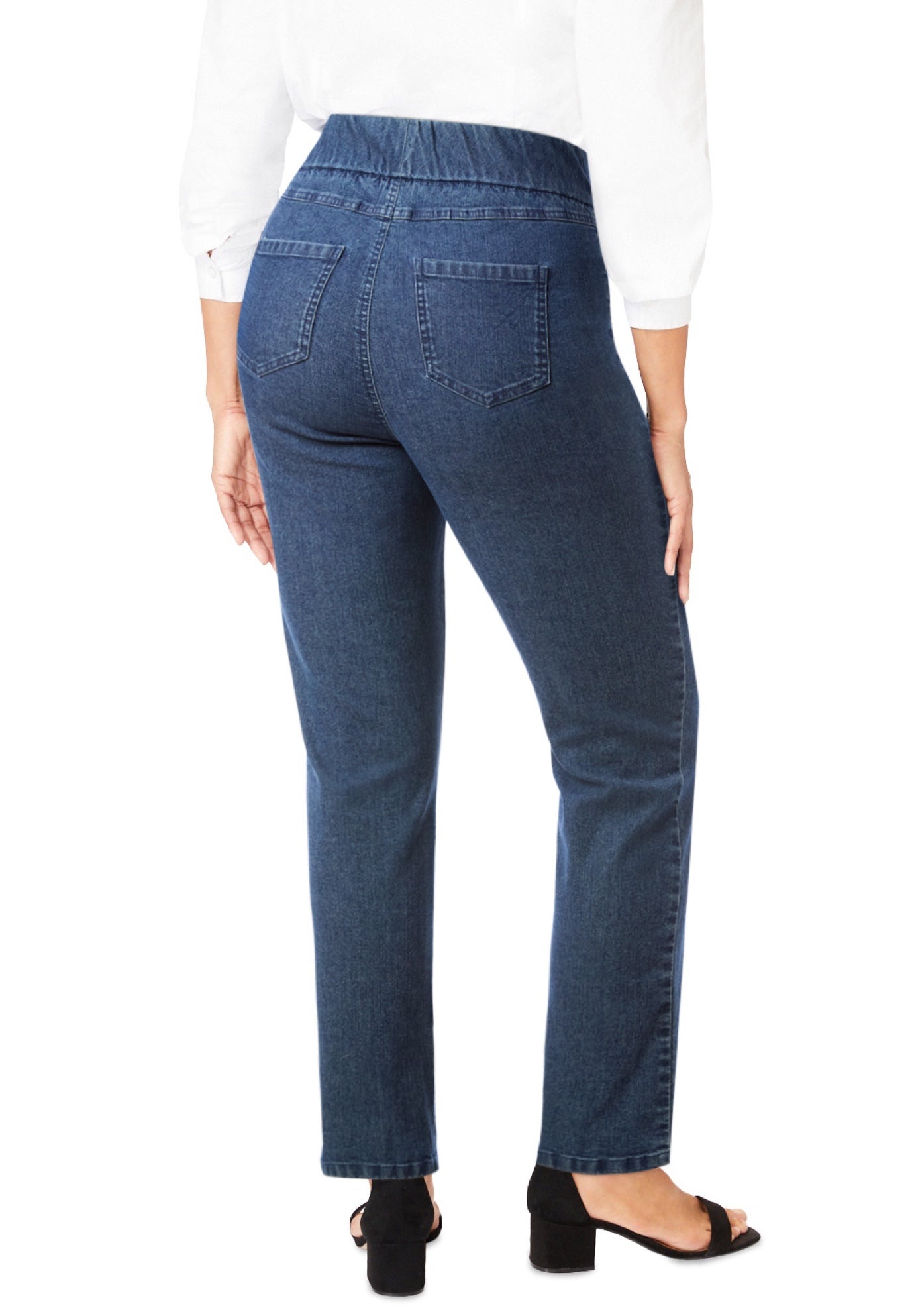 Comfort Waist Stretch Denim Straight Leg Jean image number 3