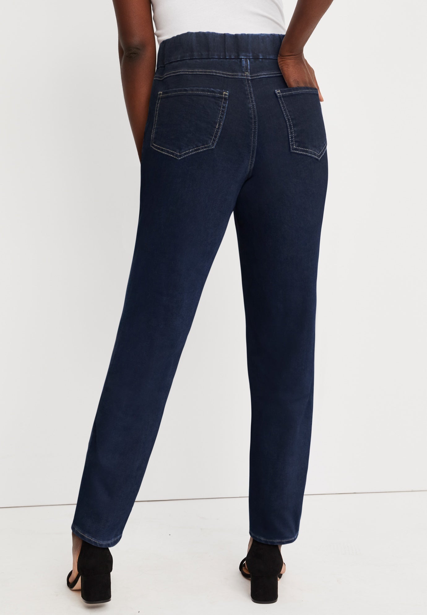 Comfort Waist Stretch Denim Straight-Leg Jean image number 3