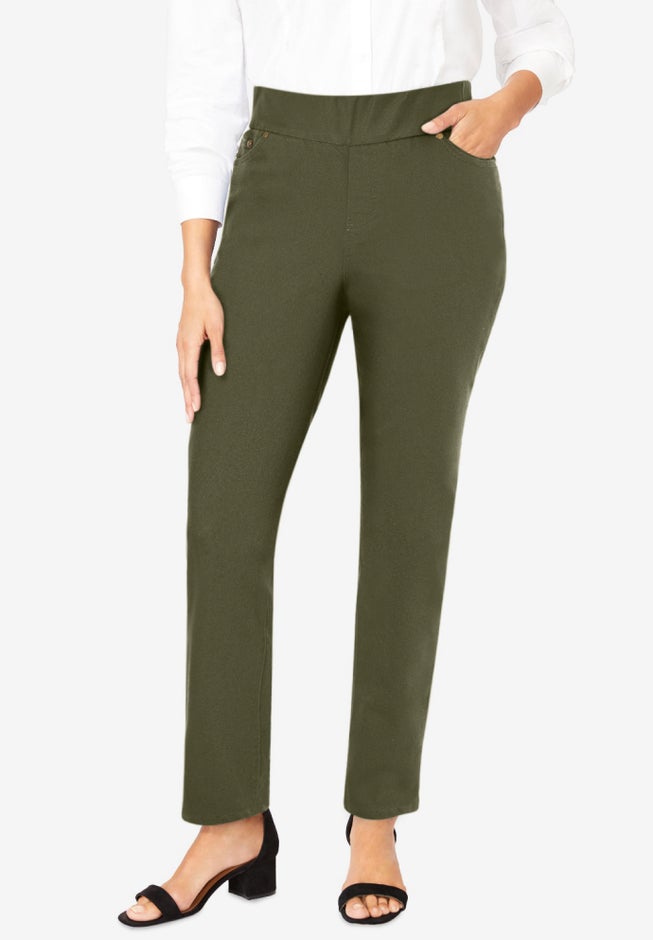 Comfort Waist Stretch Denim Straight Leg Jean image number 0