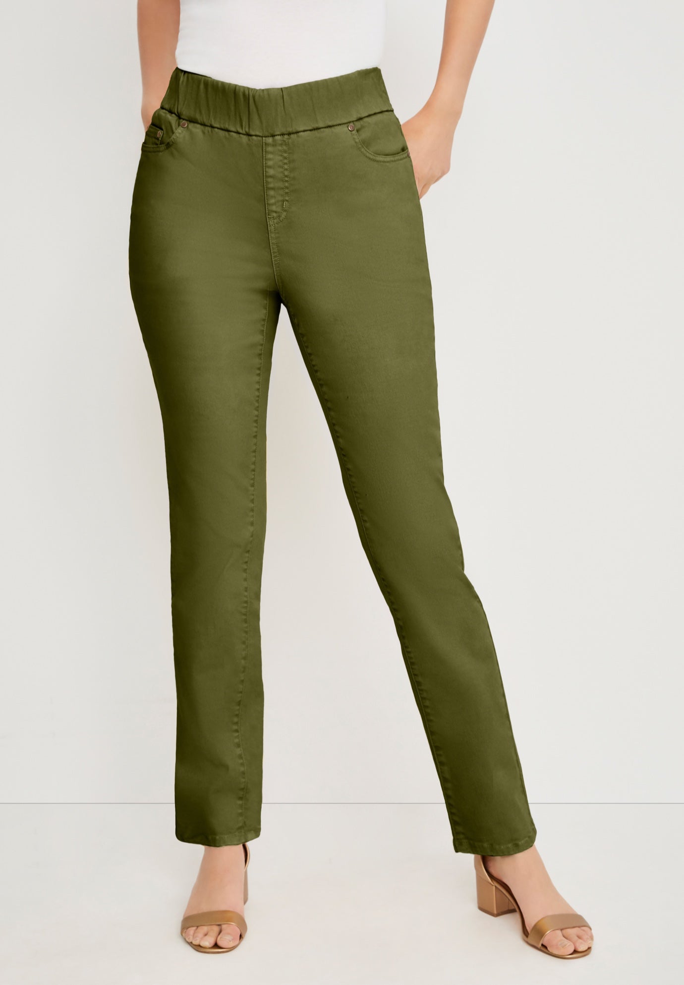 Comfort Waist Stretch Denim Straight-Leg Jean image number 0