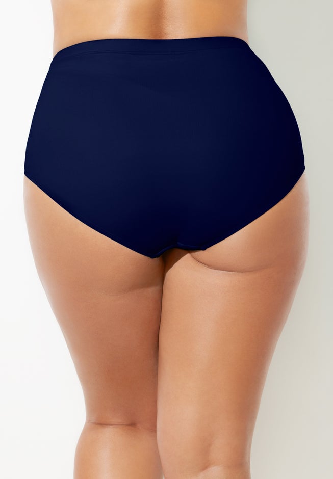 Shirred High Waist Swim Brief image number 1