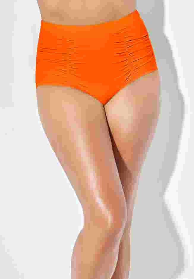 Shirred High Waist Swim Brief image number 0