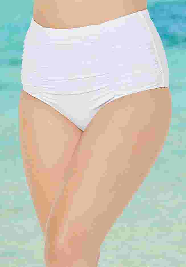 Shirred High Waist Swim Brief image number 0