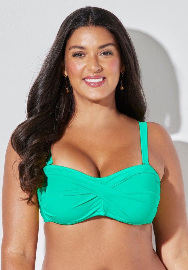 Valentine Ruched Bandeau Bikini Top image number 4