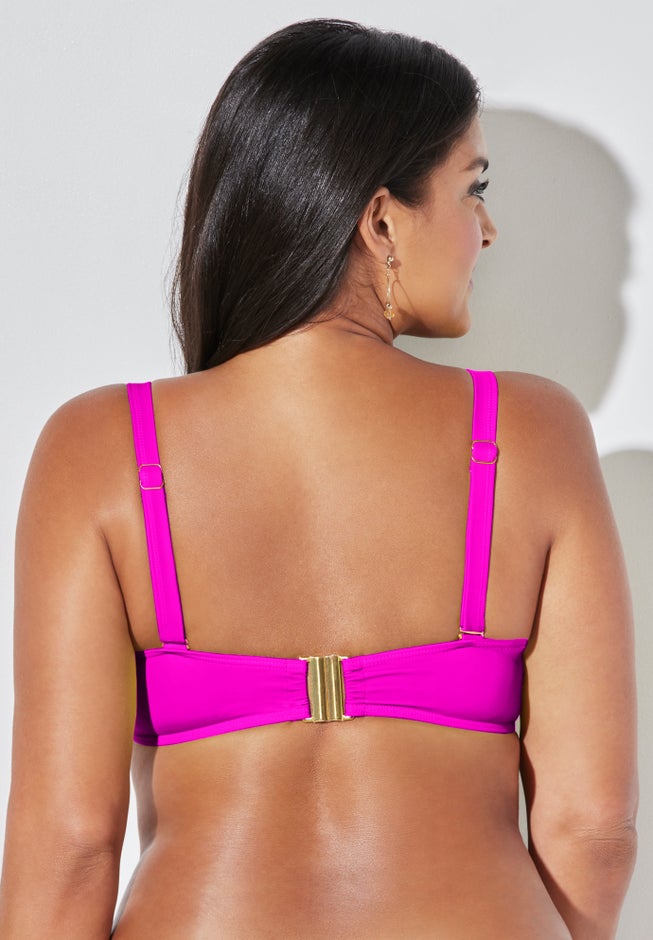 Valentine Ruched Bandeau Bikini Top image number 5
