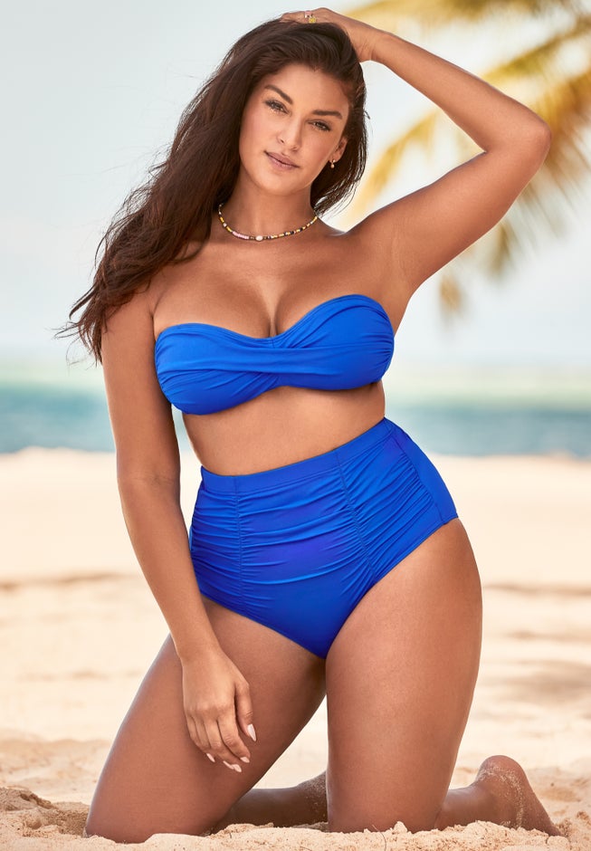 Valentine Ruched Bandeau Bikini Top image number 7