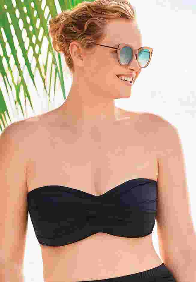 Valentine Ruched Bandeau Bikini Top image number 3