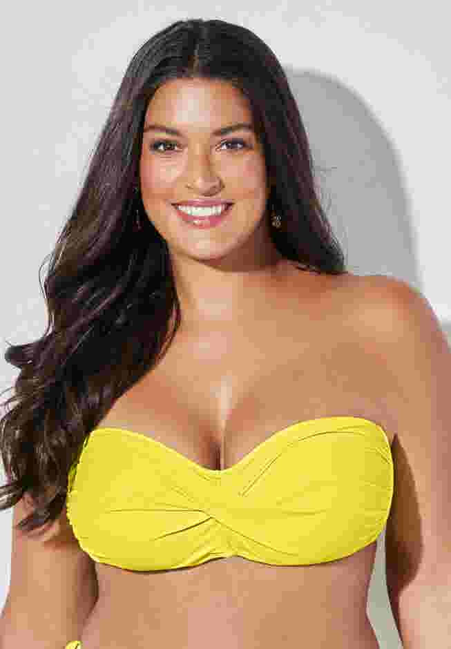 Valentine Ruched Bandeau Bikini Top image number 0