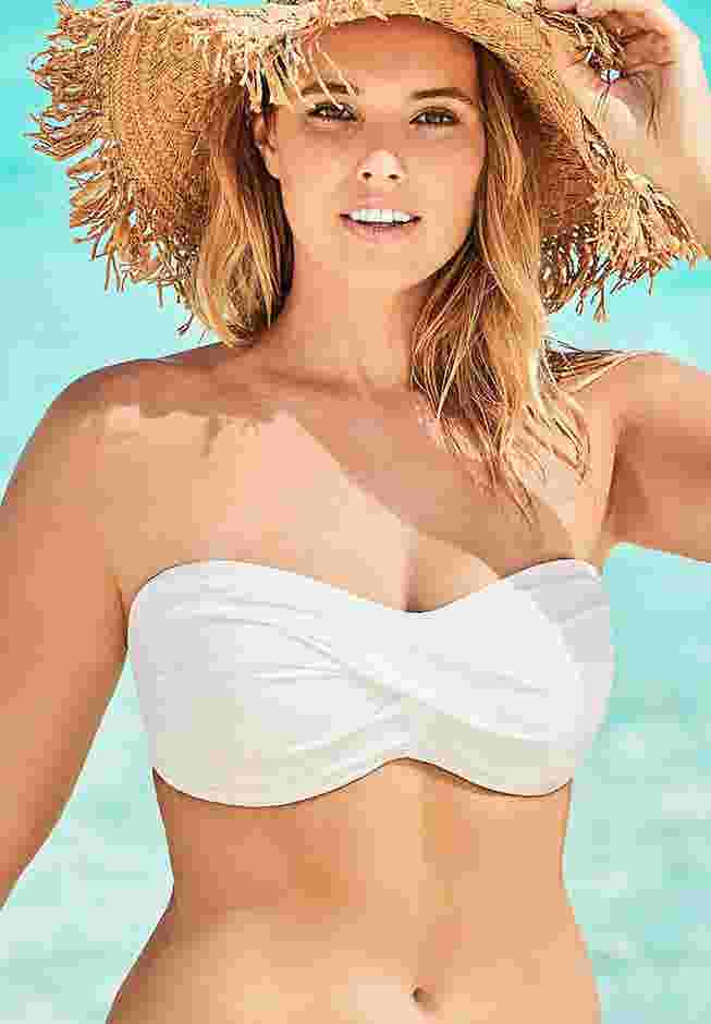 Valentine Ruched Bandeau Bikini Top image number 0