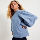 Puff Sleeve Chambray Jacket image number null