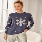 Embellished Holiday Pullover Sweater image number 0
