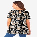 Plus Size Ultimate Cotton Crewneck Short Sleeve Swing Tee image number null
