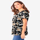 Plus Size Ultimate Cotton Crewneck Short Sleeve Swing Tee image number null