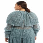 Ruffled Lace Cape Blouse image number null