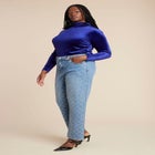 Velvet Mockneck Top image number null