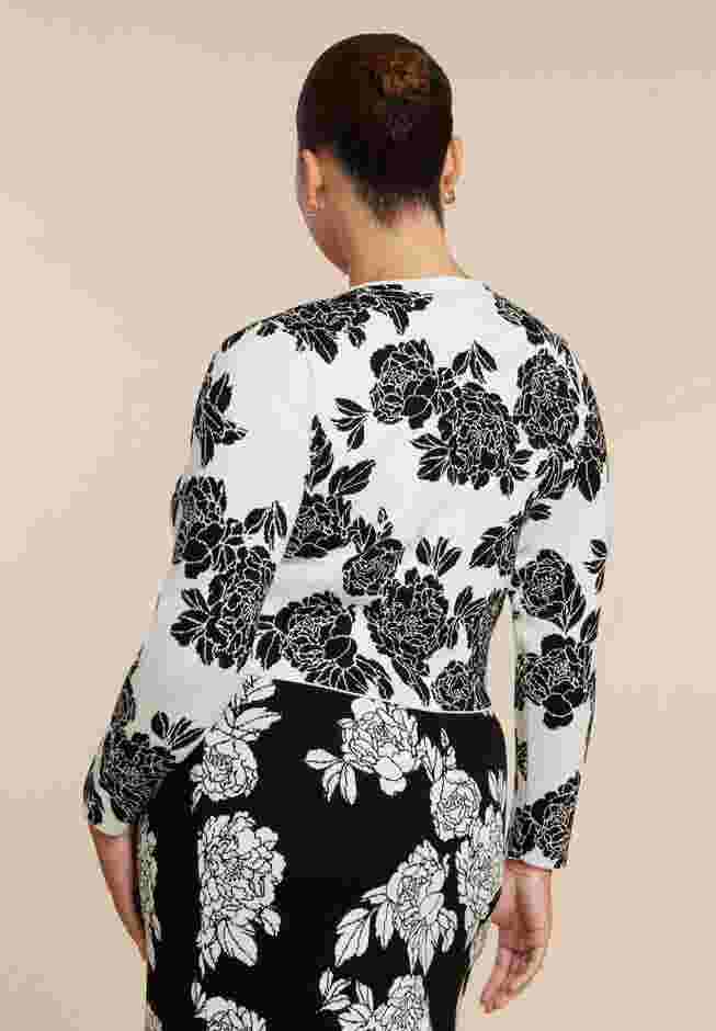 Floral Intarsia Cardigan image number 1