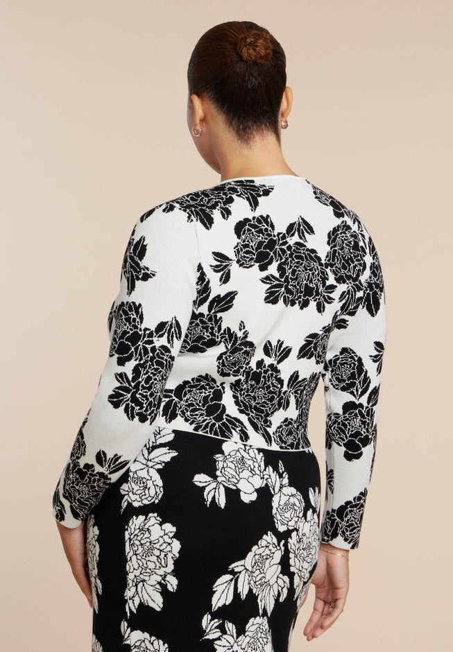 Floral Intarsia Cardigan image number 1