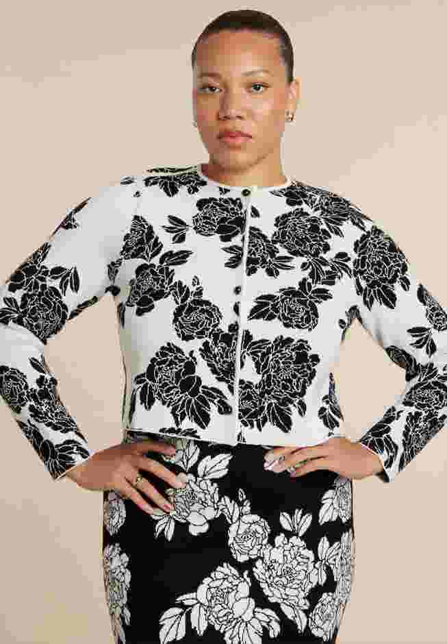Floral Intarsia Cardigan image number 0