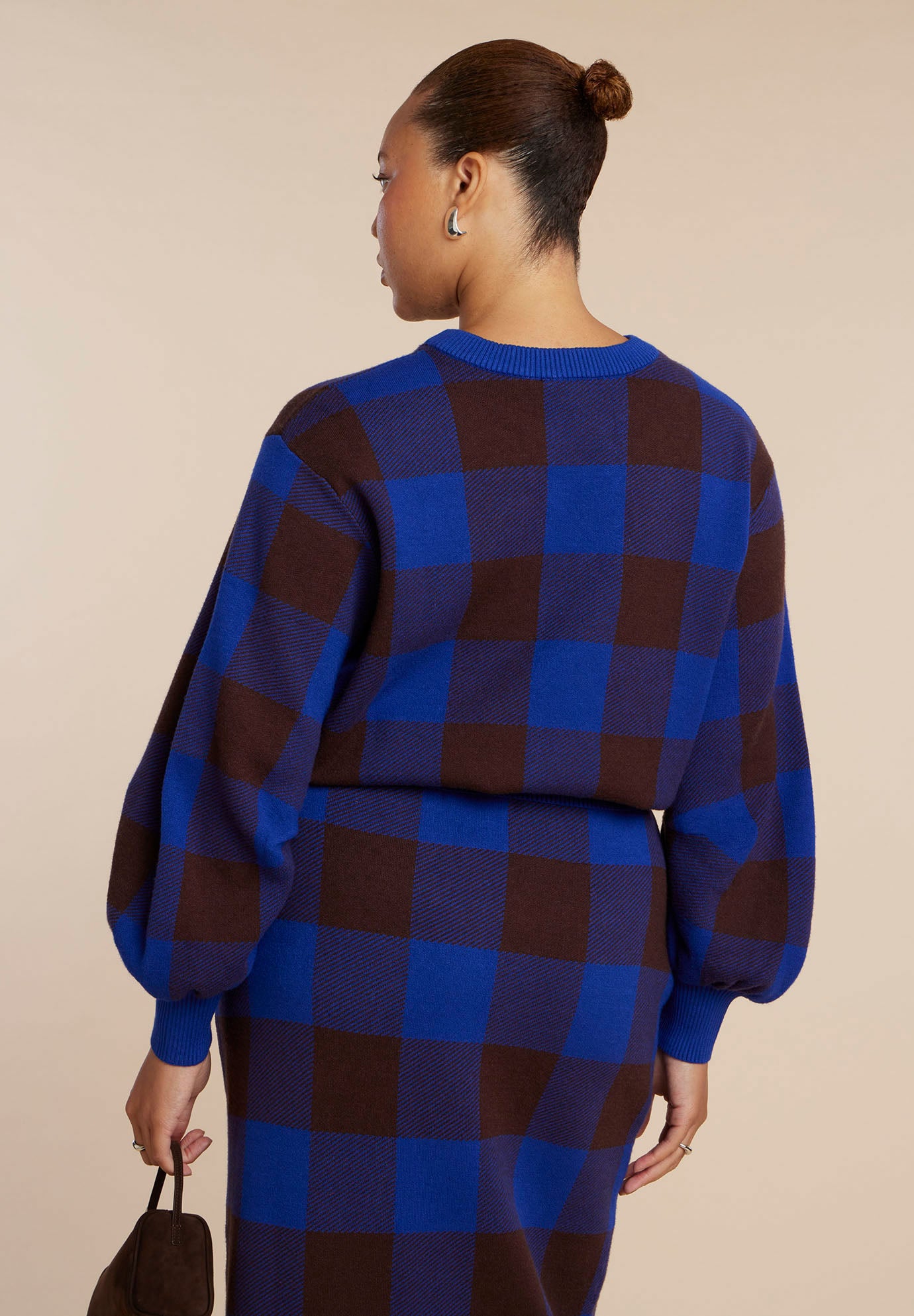 Intarsia Puff Sleeve Sweater image number 2