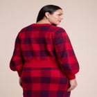 Intarsia Puff-Sleeve Sweater image number 1