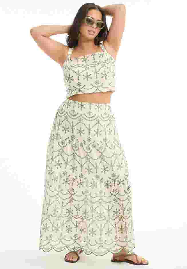Cropped Eyelet Top image number 0