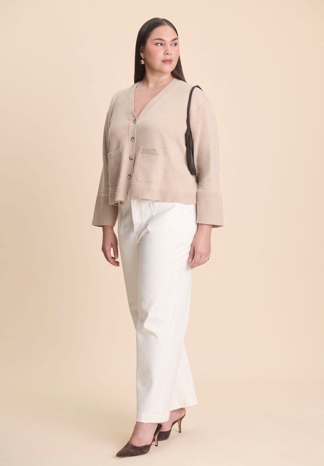 Wide Sleeve Cardigan With Pockets image number 4