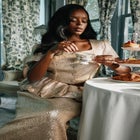 Square Neck Button Up Crop Top image number null