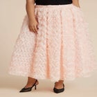 Textured Ruffle Maxi Full Skirt image number null