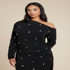 Draped Hardware Fitted Dress image number null