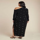 Draped Hardware Fitted Dress image number null