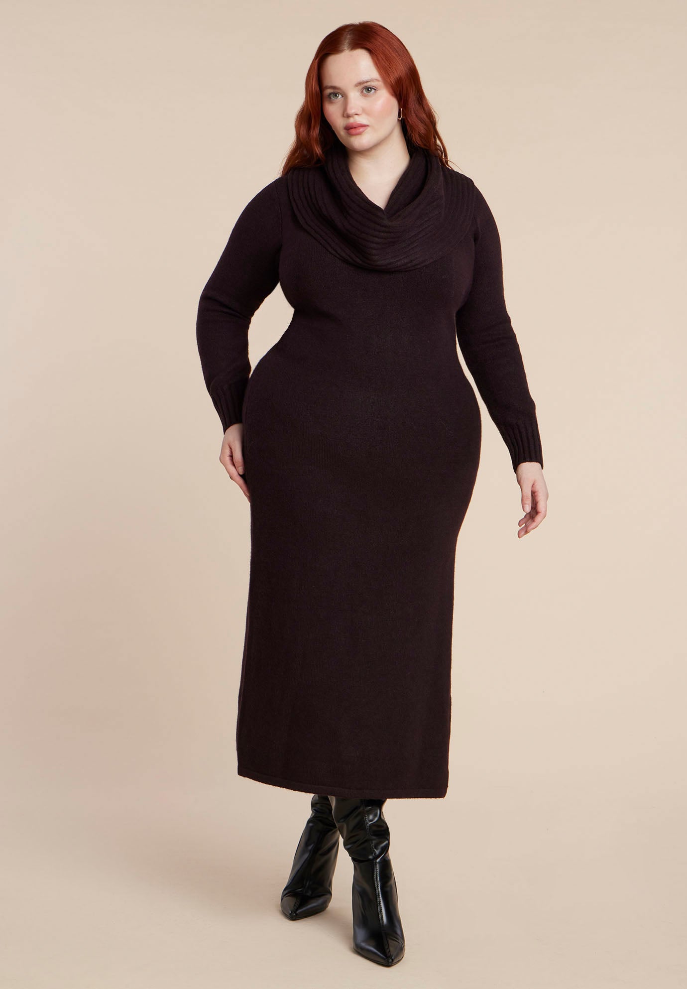 Cowl Sweater Dress image number 1