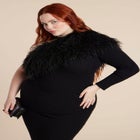 Fur Neckline Maxi Dress image number null